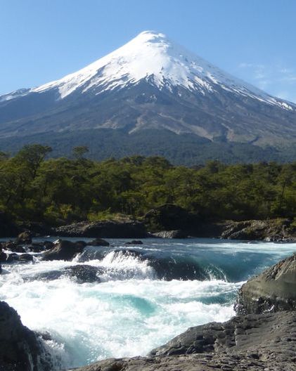 Vulkan Osorno und Salto de Petrohue im Nationalpark Vicente Perez Rosales